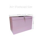 Cathedral File Box with 5 Suspension Files Foolscap Pastel Pink FPHOPP
