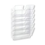 Durable Flexiplus Wall Mounted Landscape Literature Holder A4 Clear (Pack of 6) 1700014401