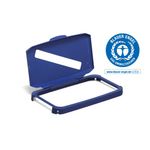 Durable 60L Hinged Bin Lid Blue Slot Cut-Out For Easy Recycling Durabin 1800502040