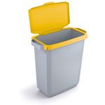 Durable 60L Hinged Bin Lid Yellow Recycling Bin Lid Food Safe Durabin 1800500030
