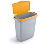 Durable 60L Hinged Bin Lid Yellow Recycling Bin Lid Food Safe Durabin 1800500030
