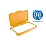Durable 60L Hinged Bin Lid Yellow Recycling Bin Lid Food Safe Durabin 1800500030