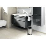 Durable Stainless Steel Pedal Bin Round 5 Litre Silver 340023