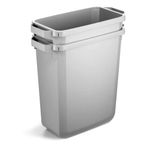 Durable DURABIN Rectangular Waste Bin 60 Litre 282x590x600mm White 1800496010