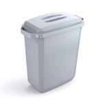 Durable DURABIN Rectangular Waste Bin 60 Litre 282x590x600mm Grey 1800496050