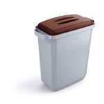 Durable DURABIN Rectangular Waste Bin 60 Litre 282x590x600mm Grey 1800496050