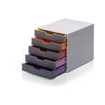 Durable VARICOLOR Desktop Organiser 5 Drawer Colour Coded Modular Storage A4+ 760527