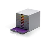 Durable VARICOLOR Desktop Organiser 10 Drawer Colour Coded Modular Storage A4+ 761027