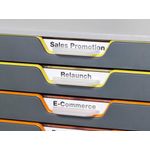 Durable VARICOLOR Desktop Organiser 10 Drawer Colour Coded Modular Storage A4+ 761027