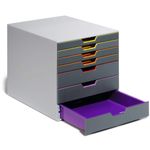 Durable Varicolor 7 Drawer Desktop Organiser Colour Coded A4+ 760727