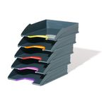 Durable Letter Tray Set of 5 VARICOLOR Anthracite Grey 770557
