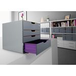 Durable VARICOLOR SAFE 4 Drawer Lockable GDPR Colour Coded Desktop Storage A4+ 760627