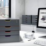 Durable VARICOLOR SAFE 4 Drawer Lockable GDPR Colour Coded Desktop Storage A4+ 760627