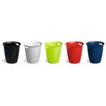Durable Waste Basket Eco 80 Per Cent Recycled Plastic Bin 16 Litre Black 1701710060
