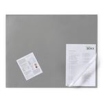 Durable Clear Overlay Non-Slip Desk Mat Notes Protector Pad 65x52cm Grey 720310