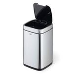 Durable Sensor Waste Bin No Touch Square 12 Litre Silver 342123