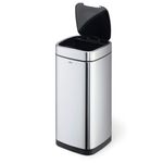 Durable Sensor Waste Bin No Touch Square 35 Litre Silver 342323