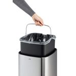 Durable Sensor Waste Bin No Touch Square 35 Litre Silver 342323