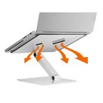 Durable Universal Adjustable Laptop Stand Rise Silver 505023