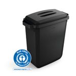 Durable Durabin Eco Bin 60 Litre Rectangular 282x590x600mm Black 1800503221