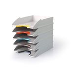Durable Varicolor Mix Eco Stackable Letter Trays A4+ Grey (Pack of 5) 770427
