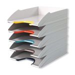 Durable Varicolor Mix Eco Stackable Letter Trays A4+ Grey (Pack of 5) 770427