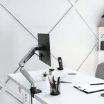 Durable Select Plus Monitor Mount Arm for 1 Screen Up to 32 Inch with Desk Clamp Attachment 509623