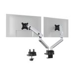 Durable Select Plus Monitor Mount Arm for 2 Screens Up to 32 Inch with Desk Clamp Attachment 509723