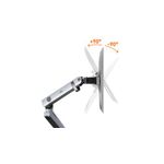 Durable Select Plus Monitor Mount Arm for 2 Screens Up to 32 Inch with Desk Clamp Attachment 509723