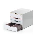 Durable Varicolor Mix Safe 4 Drawer Storage Organiser A4+ 762627