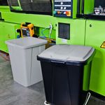 Durable Eco 90L Waste Recycling Bin Black Strong Square Durabin 1800505221