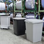 Durable Eco 90L Waste Recycling Bin Black Strong Square Durabin 1800505221