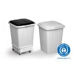 Durable Eco 90L Waste Recycling Bin Black Strong Square Durabin 1800505221