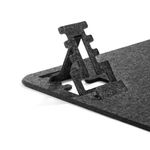 Durable Premium Soft Felt Desk Mat With Fold Out Phone Holder 70x33cm Charcoal 708158