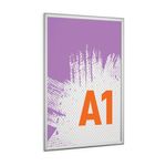 Durable Aluminium Snap Frame Notice Holder A1 Silver 500923
