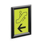 Durable Aluminium Snap Frame Notice Holder A5 Black 479501