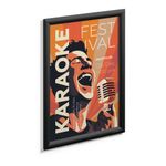 Durable Aluminium Snap Frame Notice Holder A3 Black 479701