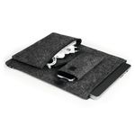 Durable Recycled Felt Protective Laptop Sleeve 16.4 Inch with Accessory Bag + Mobile Sleeve 507158