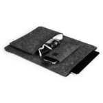 Durable Recycled Felt Protective Laptop Sleeve 16.4 Inch with Accessory Bag + Mobile Sleeve 507158