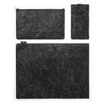 Durable Recycled Felt Protective Laptop Sleeve 16.4 Inch with Accessory Bag + Mobile Sleeve 507158