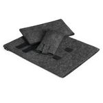 Durable Recycled Felt Protective Laptop Sleeve 16.4 Inch with Accessory Bag + Mobile Sleeve 507158
