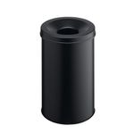 Durable Fire Extinguishing Metal Waste Bin TUV Certified 60L Black 330701