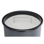 Durable Waste Bin 17 Litre Round With Ashtray Silver 333023