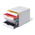 Durable VARICOLOR Desktop Organiser 5 Drawer Colour Coded Modular Storage A4+ 762527