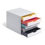 Durable VARICOLOR Desktop Organiser 5 Drawer Colour Coded Modular Storage A4+ 762527