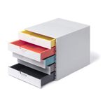 Durable VARICOLOR Desktop Organiser 5 Drawer Colour Coded Modular Storage A4+ 762527