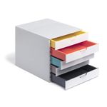Durable VARICOLOR Desktop Organiser 5 Drawer Colour Coded Modular Storage A4+ 762527