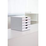 Durable VARICOLOR Desktop Organiser 5 Drawer Colour Coded Modular Storage A4+ 762527
