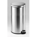 Durable Stainless Steel Soft Release Fingerproof Coating Pedal Bin 30 Litre 3403