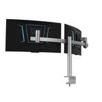 Durable Monitor Mount PRO for 2 Screens Up to 27 Inch with Desk Clamp Attachment 508523